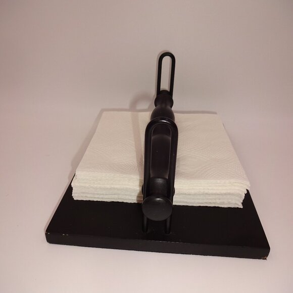 Black Wood Matt Carr Umbra Design Napkin Holder 9" x 7" x 4.5" - Picture 5 of 9